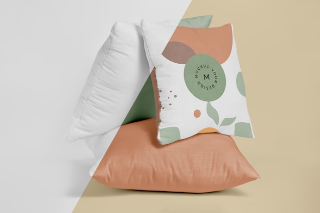 PSD cozy cushion fabric mock-up