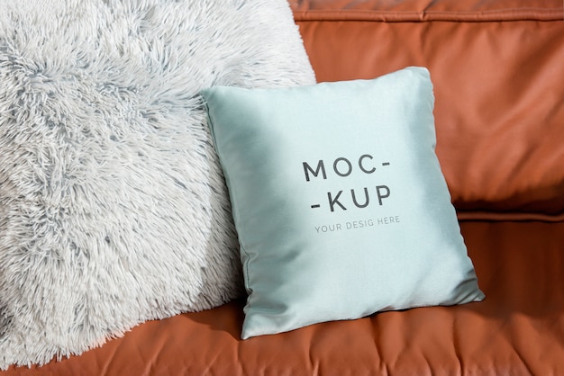 PSD cozy cushion fabric mock-up