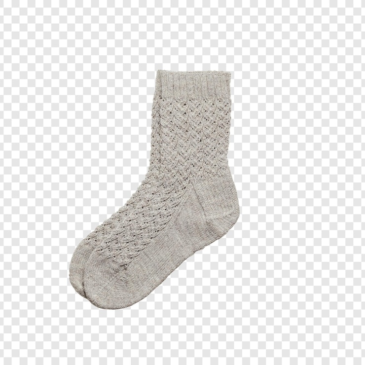 PSD cozy grey knitted sock