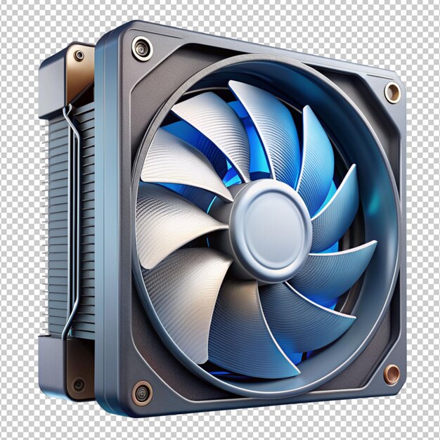 PSD cpu fan on transparent background