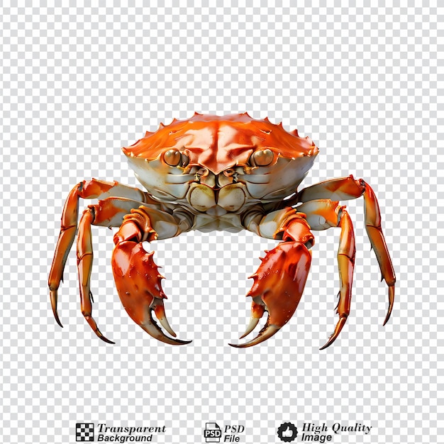 PSD crab isolated on transparent background