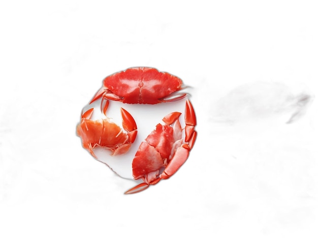 PSD crab psd на белом фоне