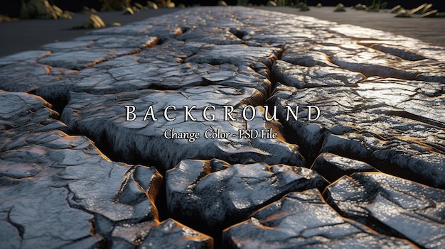 PSD crack asphalt texture background ai generated image