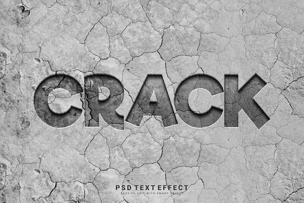 PSD crack text effect