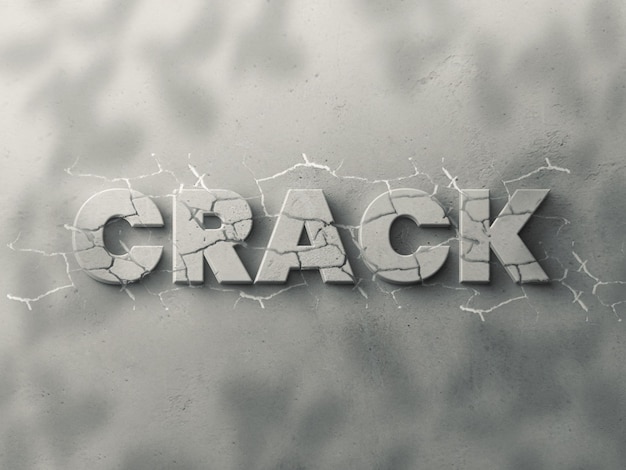 PSD crack text effect