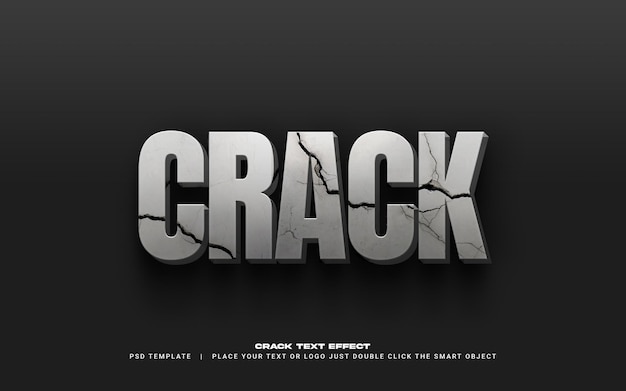 Crack text effect