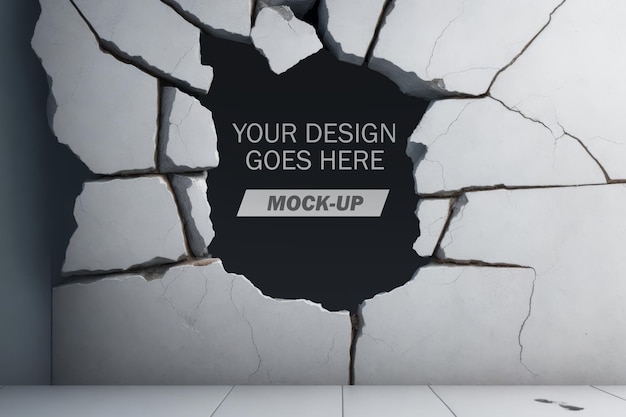 Crack wall mockup