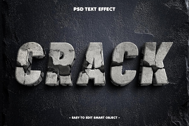 cracked concrete style text effect