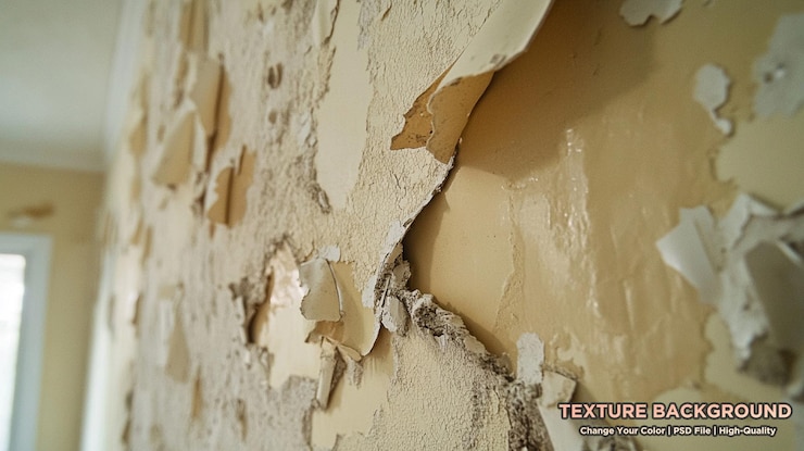 PSD cracked concrete vintage wall background grunge red background