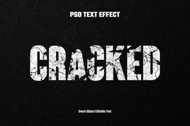 PSD cracked text effect