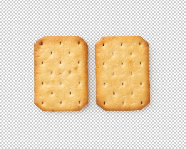 PSD cracker cookies, cutout with shadow.