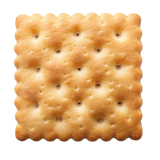 cracker isolated on white with clipping path