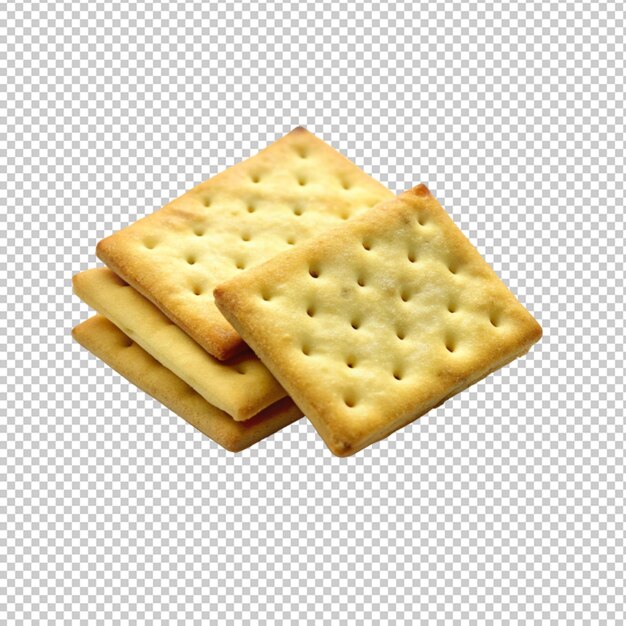 Crackers on transparent background