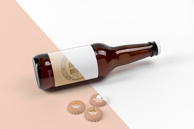 PSD mock-up di concetto di birra artigianale