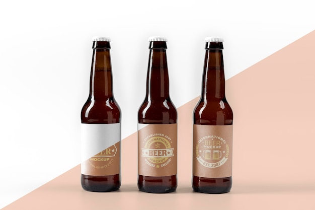 PSD mock-up di concetto di birra artigianale