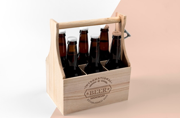 PSD mock-up di concetto di birra artigianale