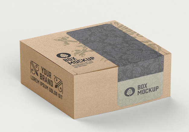 Premium PSD  Craft box mockup