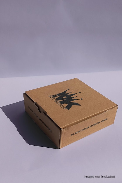 PSD craft cardboard package box mockup