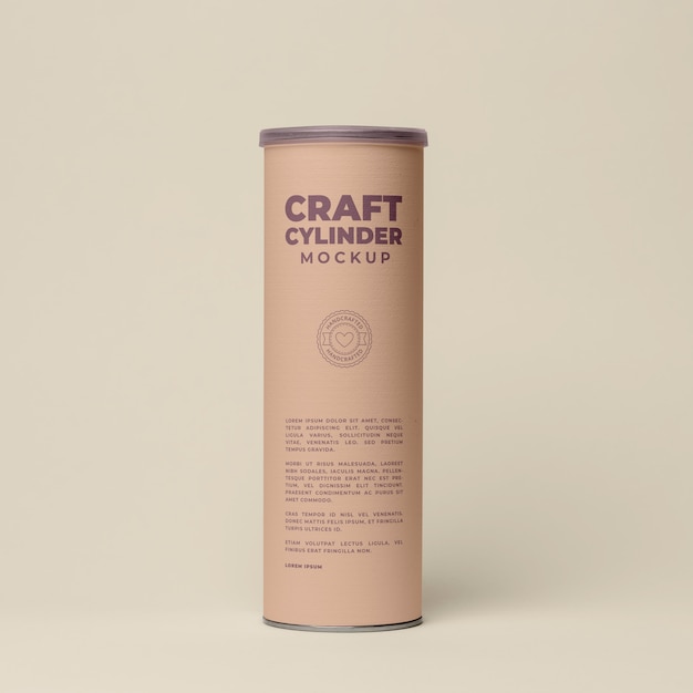 Craft cilinder mockup ontwerp