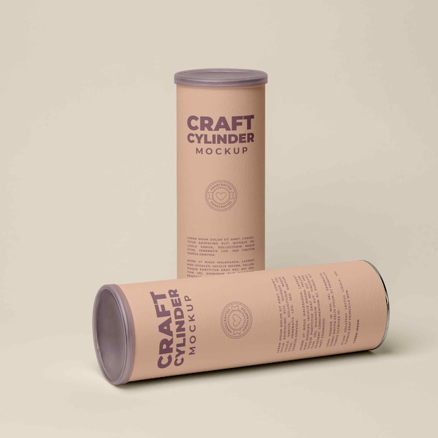 Craft cylinder mockup design