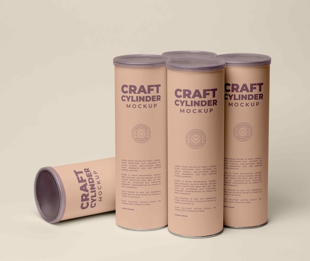 PSD craft cylinder mockup design