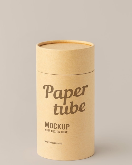 Craft cylinder realistic design mockup