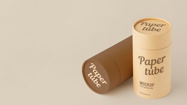 Craft cylinder realistic design mockup