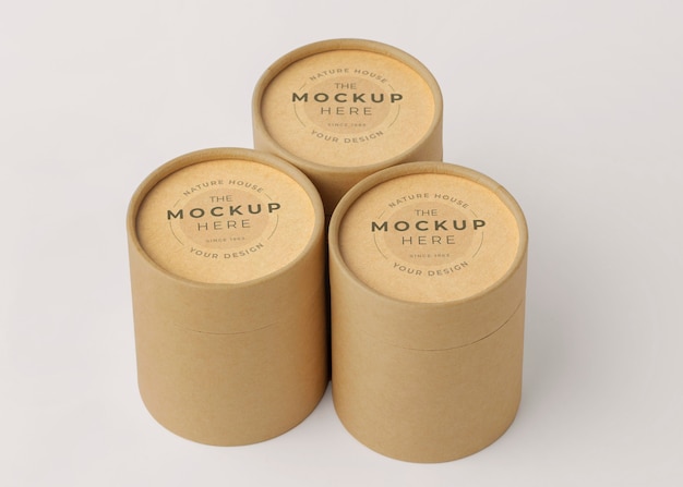 Craft cylinder realistic design mockup