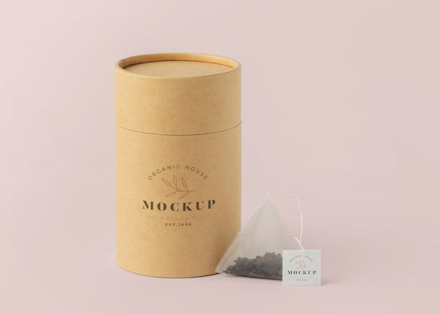 Craft cylinder realistic design mockup