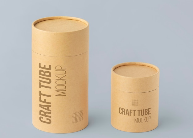 Craft cylinder realistic design mockup