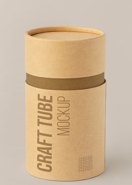 PSD craft cylinder realistic design mockup