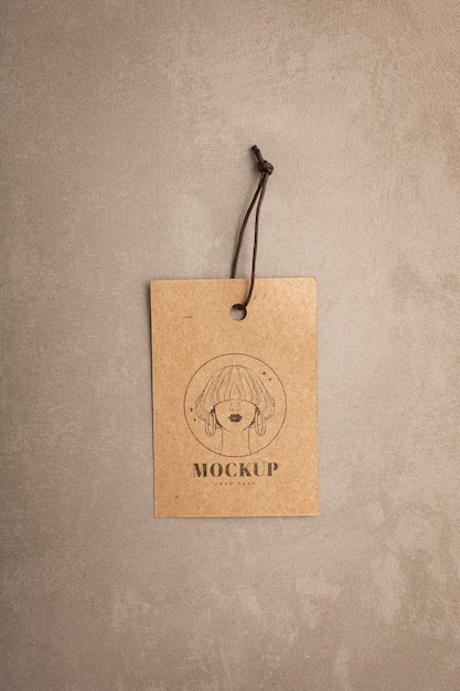 Craft garment hanger tag mockup