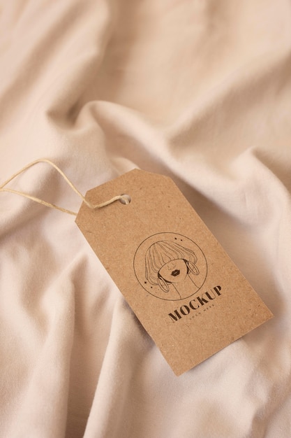 Craft garment hanger tag mockup