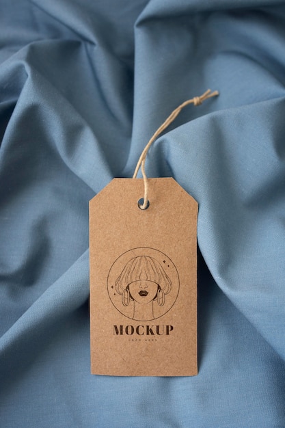 PSD craft garment hanger tag mockup