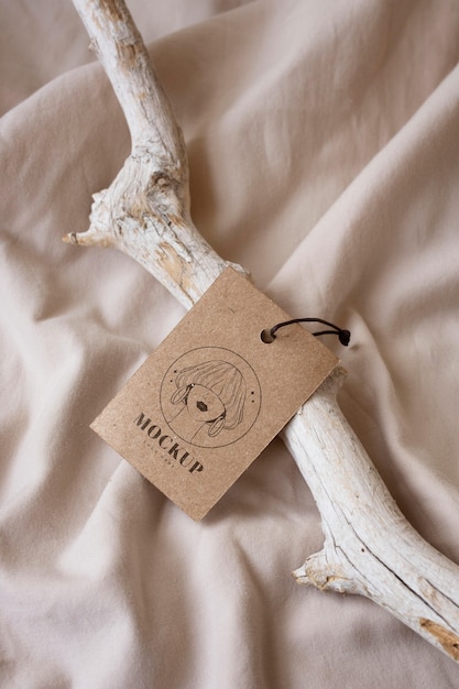 Craft garment hanger tag mockup