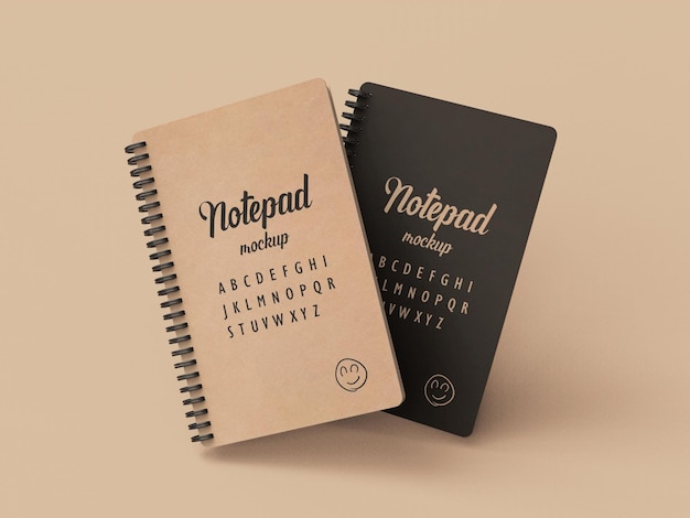 Craft kladblok of notebook cover mockup