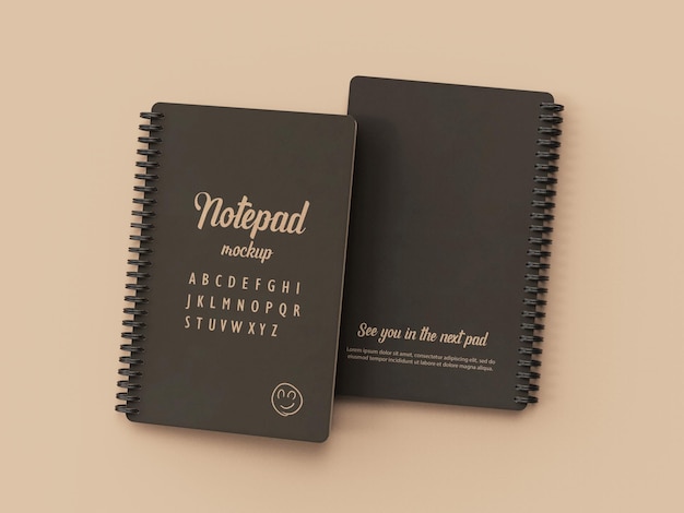 PSD craft kladblok of notebook cover mockup