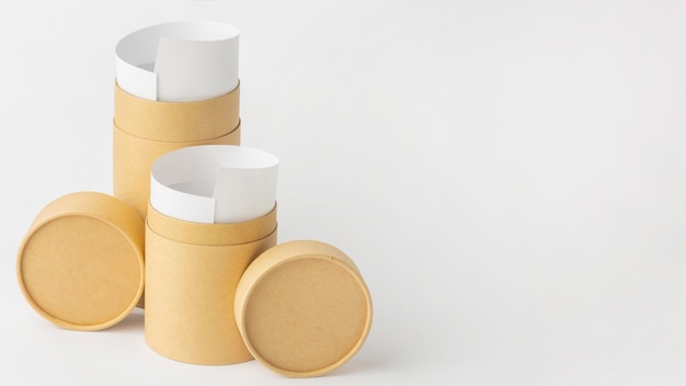 Craft paper cylinder design mockup