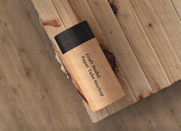 Craft Paper Tube Mockup