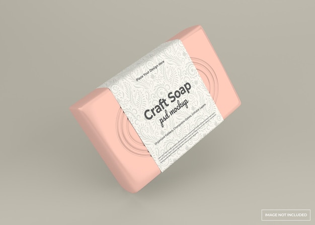 Craft soap mockup in beauty concept