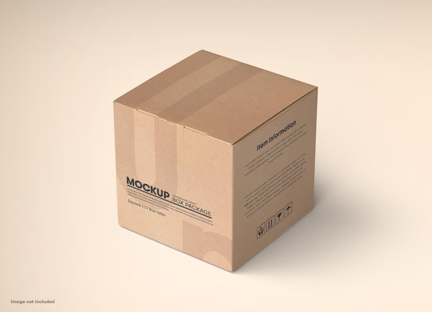 craft squre box mockup