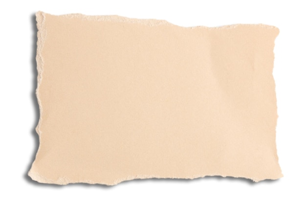 craft thick paper scrap on a blank background
