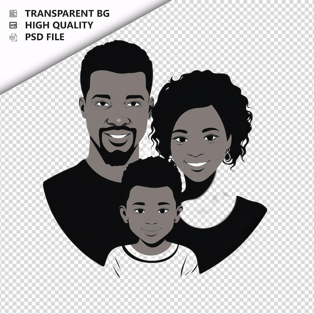 PSD cramped black family flat icon style white background iso