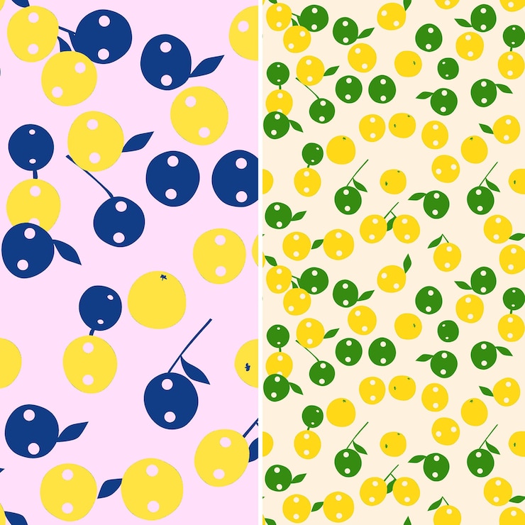 PSD cranberry with round silhouette and festive design with geom unique tropical fruit pattern vector