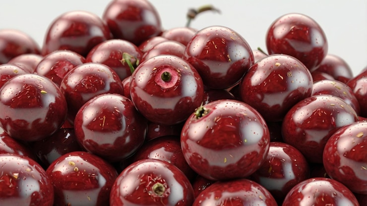 PSD cranberry with transparent background