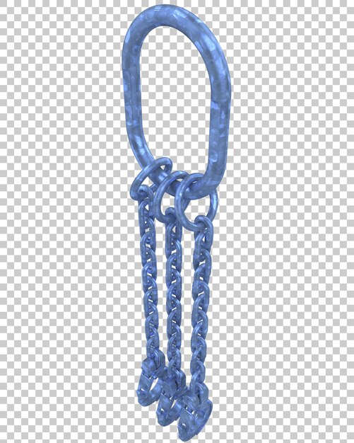 Crane hook isolated on transparent background 3d rendering illustration