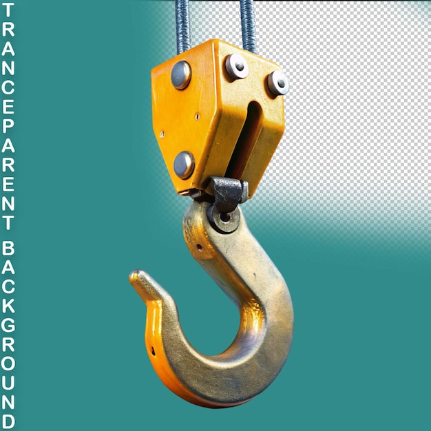 PSD crane hook on transparent background