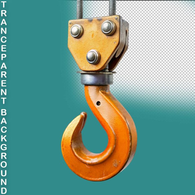 PSD crane hook on transparent background