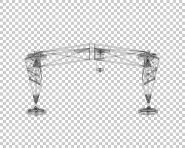 PSD クレーンが透明な背景に隔離された 3d レンダリングイラスト