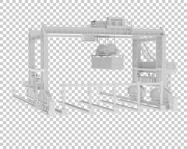 PSD クレーンが透明な背景に隔離された 3d レンダリングイラスト